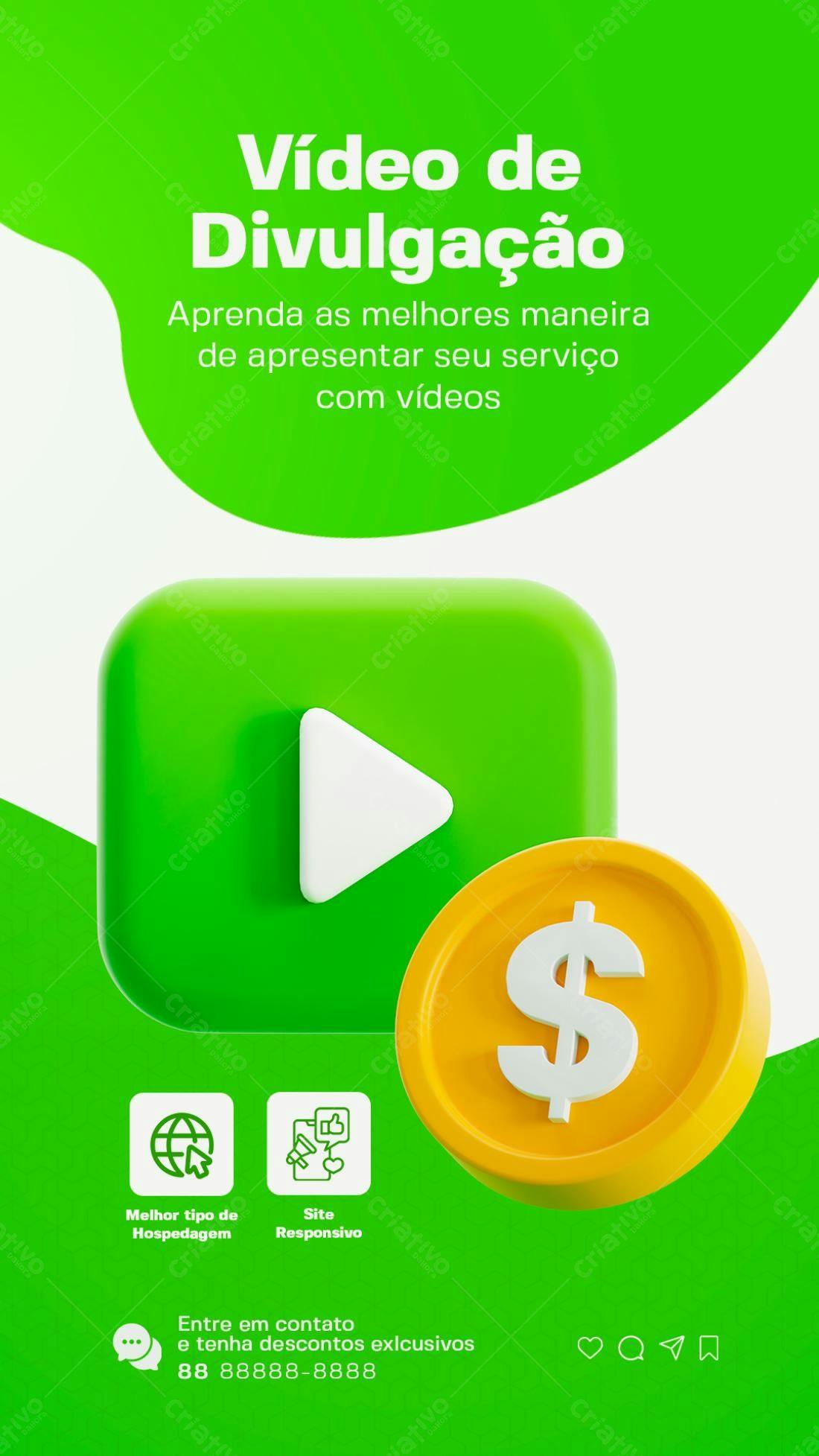 Flyer para Divulgação de Serviços PSD Editável