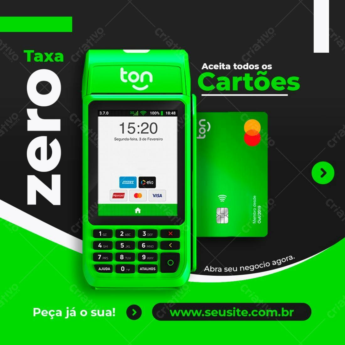Banner Maquininha de Cartão PSD Editável