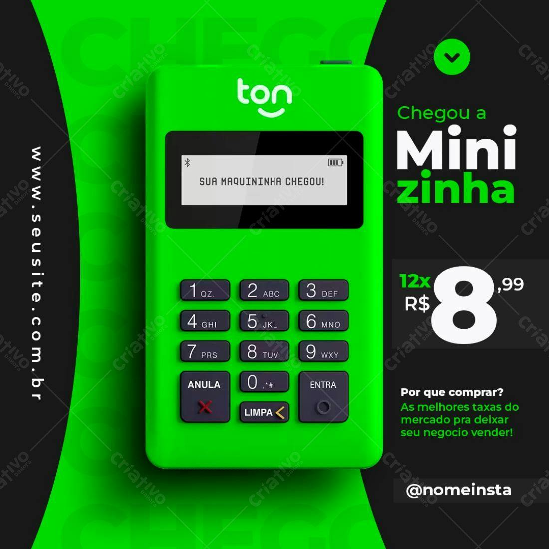 Banner para Lançamento de Maquininha de Cartão PSD Editável