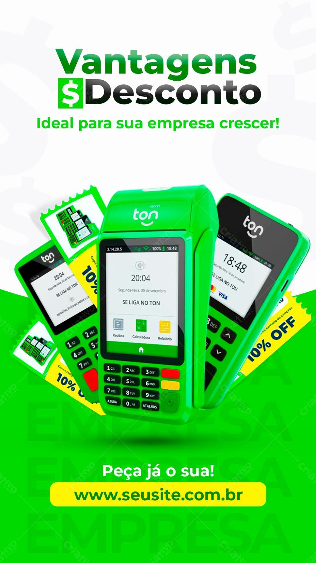 Flyer para Anúncio de Máquina de Cartão PSD Editável