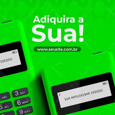 Adiquira a sua maquininha pequenas empresas social media psd editável