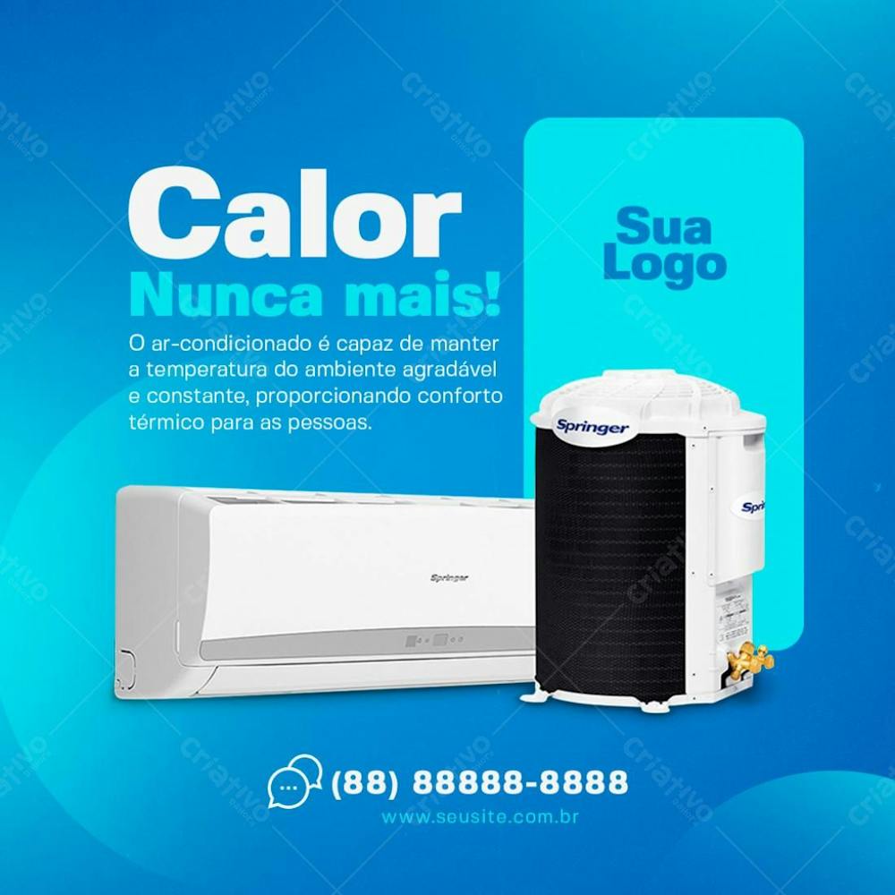 Calor Nunca Mais Loja De Eletrodomésticos Psd Editável