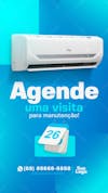 Stories agende um visita técnica ar condicionado psd editável