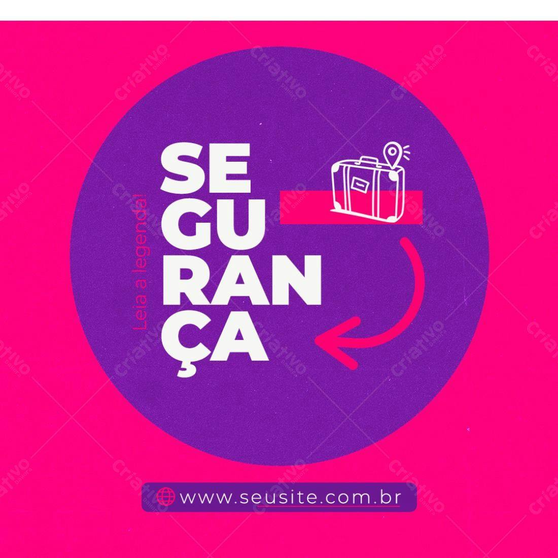Post para Segurança de Viagens PSD Editável