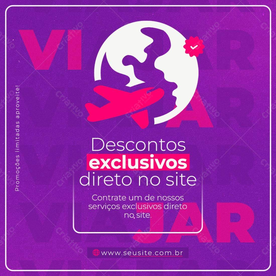 Postagem para Redes Sociais com Descontos Exclusivos PSD Editável