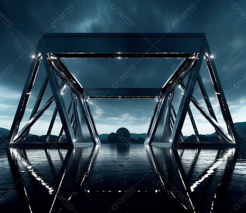 Fotografia de estrutura de ferro, estilo de palco de metal 116