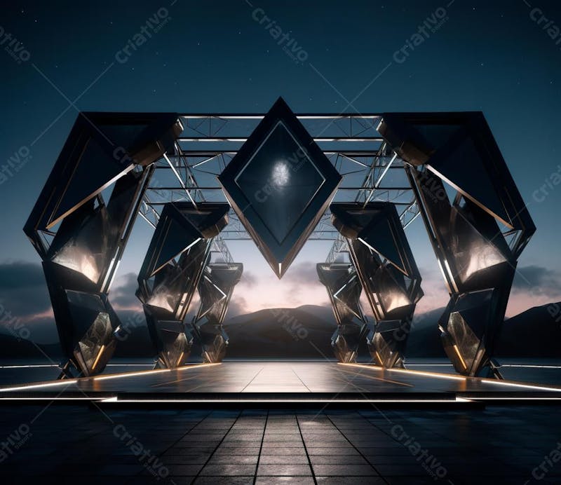 Fotografia de estrutura de ferro, estilo de palco de metal 131