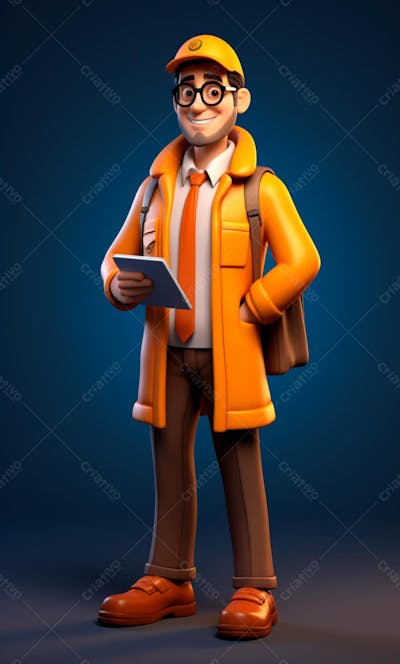 Modelo 3D De Um Personagem Engenheiro (131)