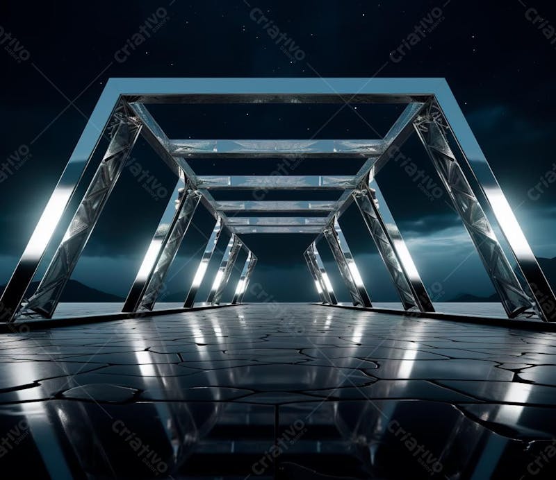 Fotografia de estrutura de ferro, estilo de palco de metal 166