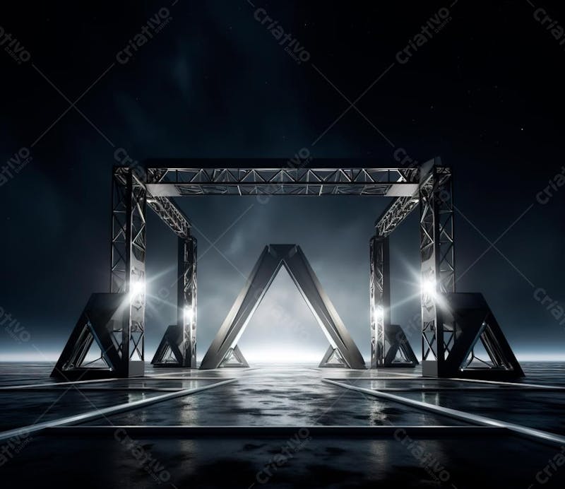 Fotografia de estrutura de ferro, estilo de palco de metal 208
