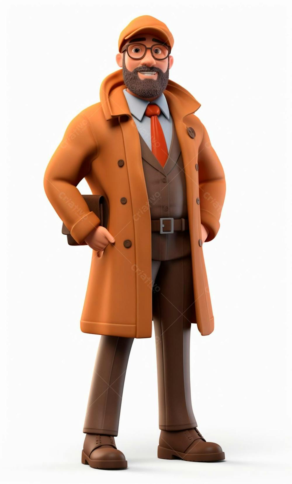 Modelo 3D De Um Personagem Engenheiro (158)