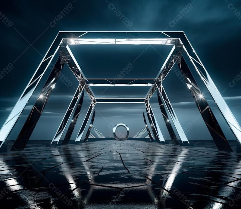 Fotografia de estrutura de ferro, estilo de palco de metal 214