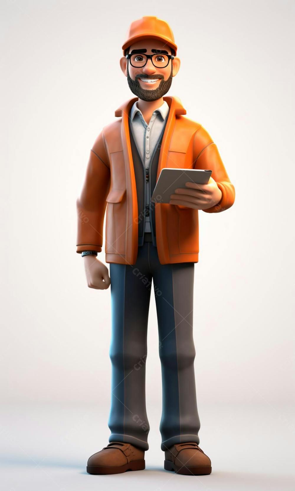 Modelo 3D De Um Personagem Engenheiro (161)