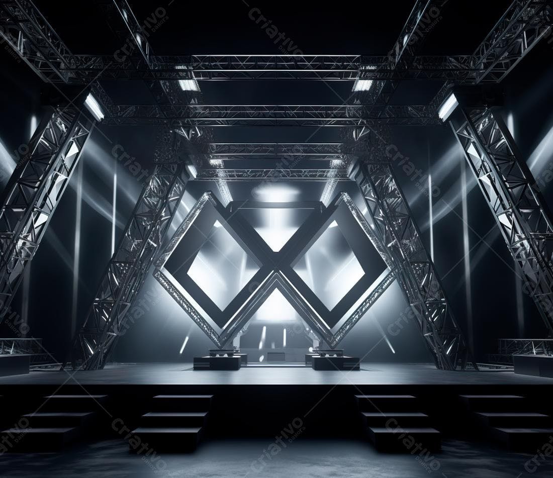 Palco de Evento Moderno com Estrutura Metálica