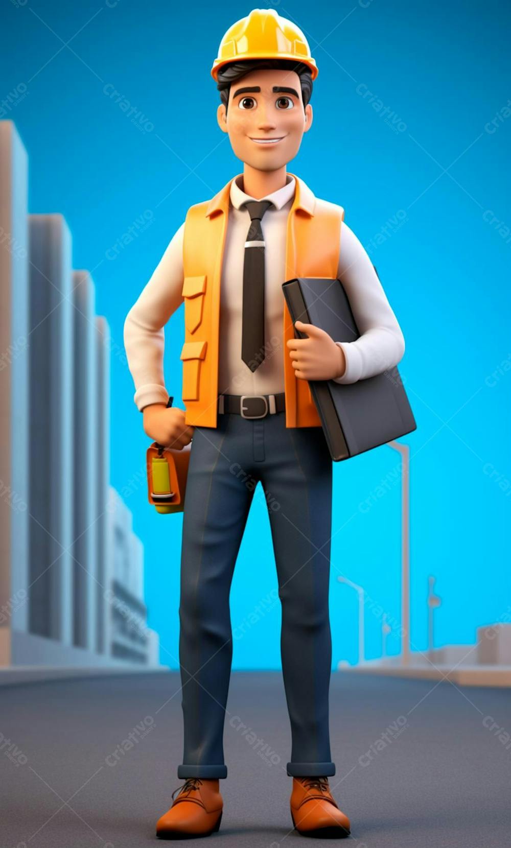 Modelo 3D De Um Personagem Engenheiro (169)