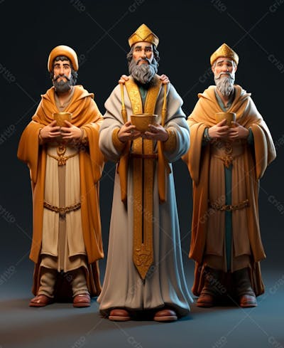 Personagem Gospel De Desenho Animado 3D Do Apóstolo Jesus (22)