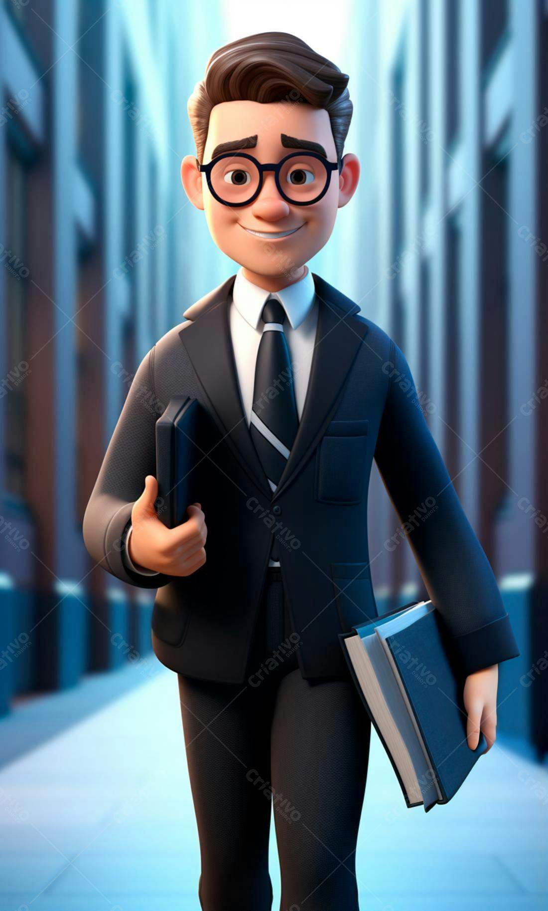 Homem de Negócios Desenho Animado