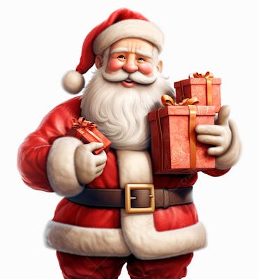 Papai Noel Segurando Presentes 1