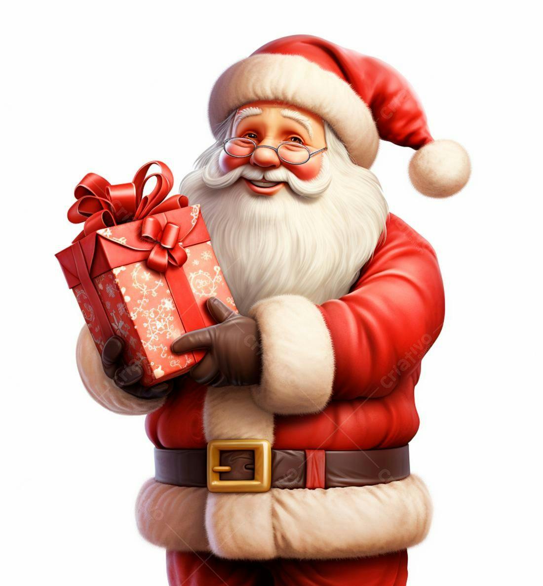 Papai Noel com presente de Natal