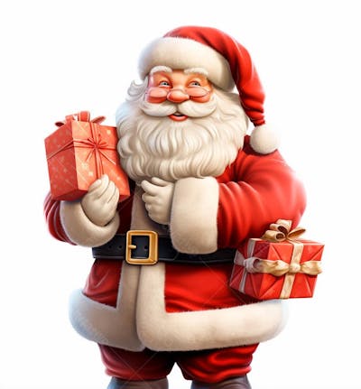 Papai Noel Segurando Presentes 10
