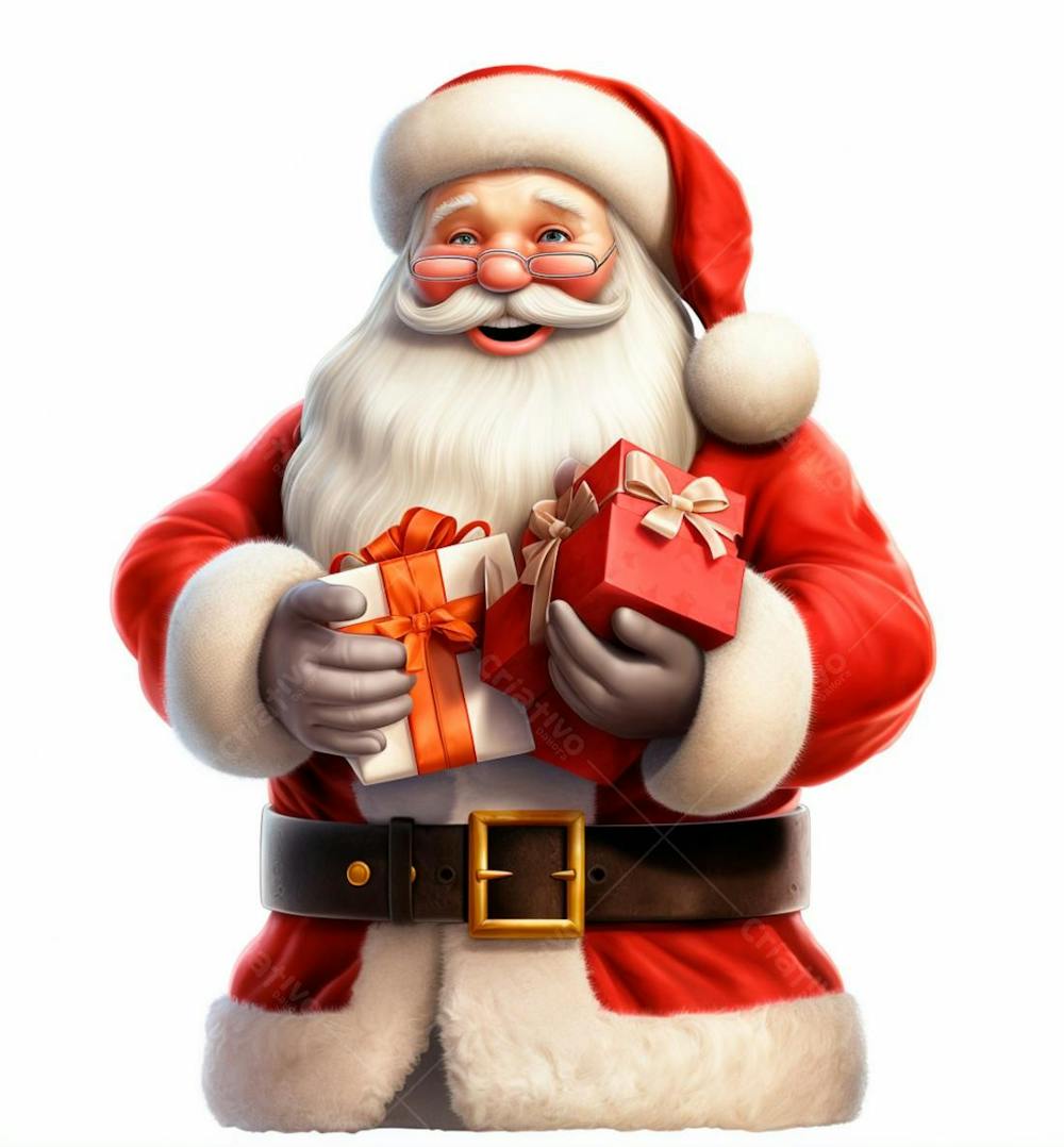 Papai Noel Segurando Presentes 12