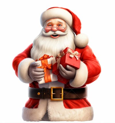 Papai Noel Segurando Presentes 12