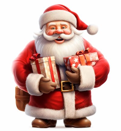 Papai Noel Segurando Presentes 13