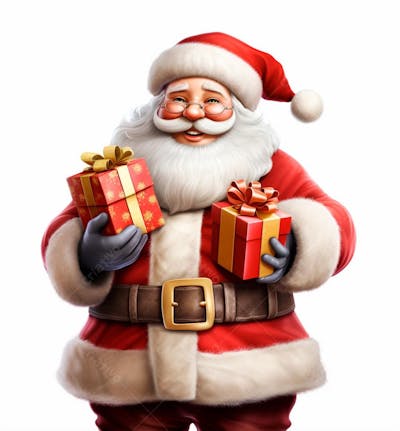 Papai Noel Segurando Presentes 14