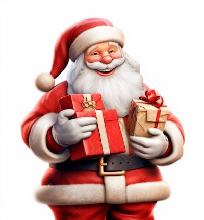Papai Noel Segurando Presentes 15