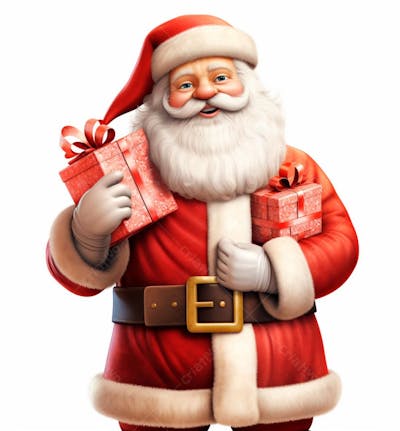 Papai Noel Segurando Presentes 16