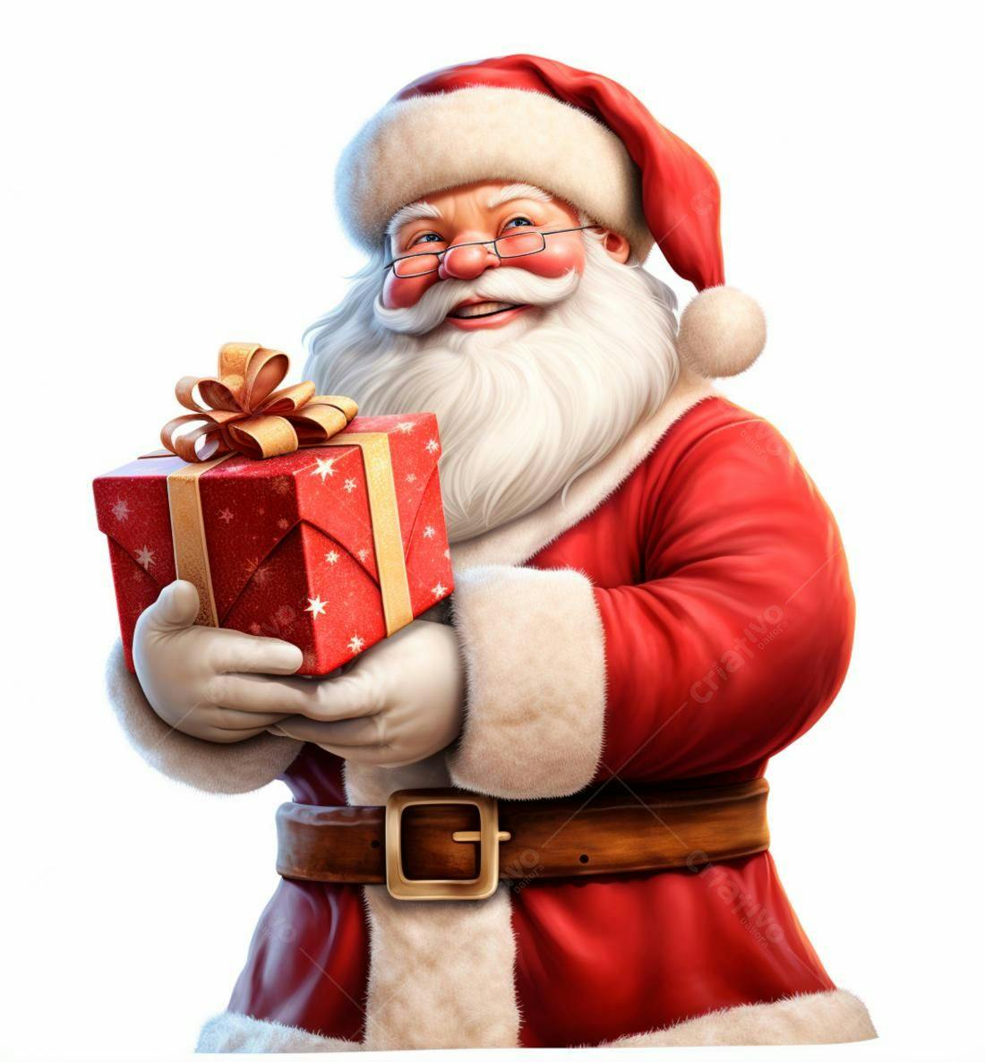 Papai Noel com presente vermelho Natal