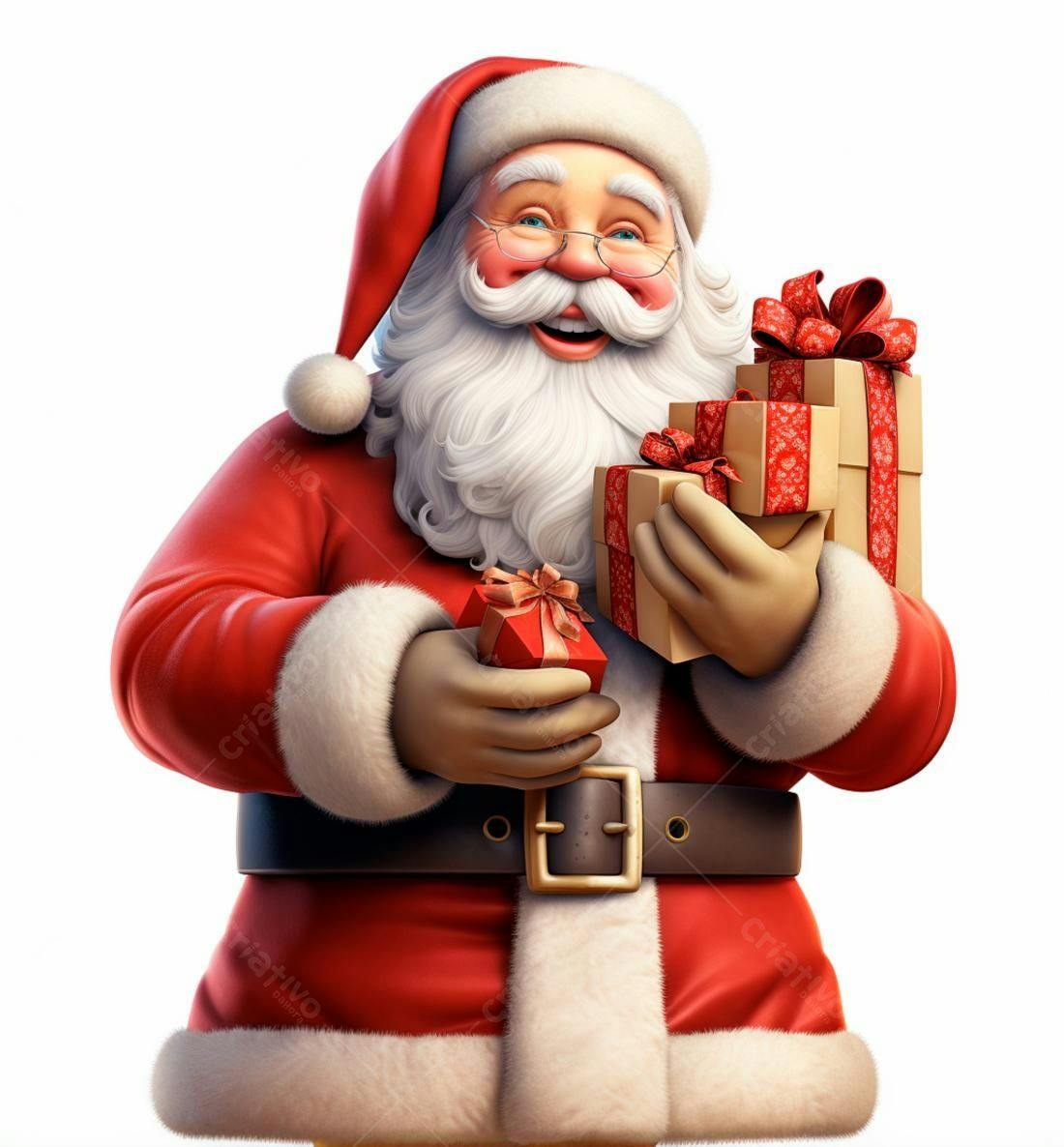 Papai Noel com presentes Natalinos