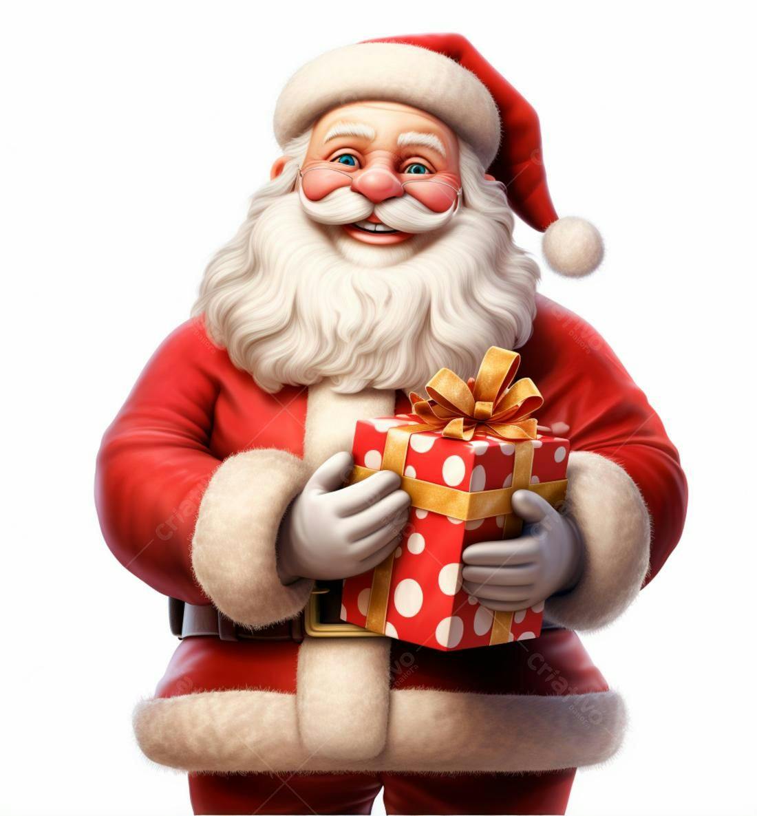 Papai Noel com presente de Natal