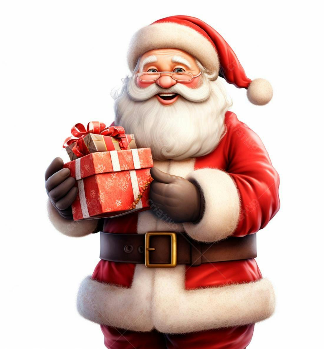 Papai Noel com presente de Natal