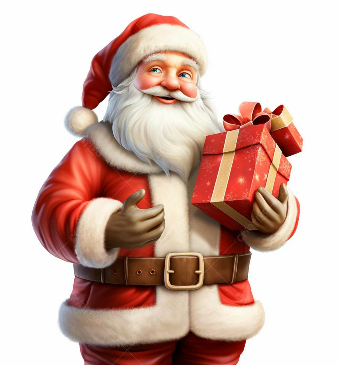 Papai Noel com presente de Natal