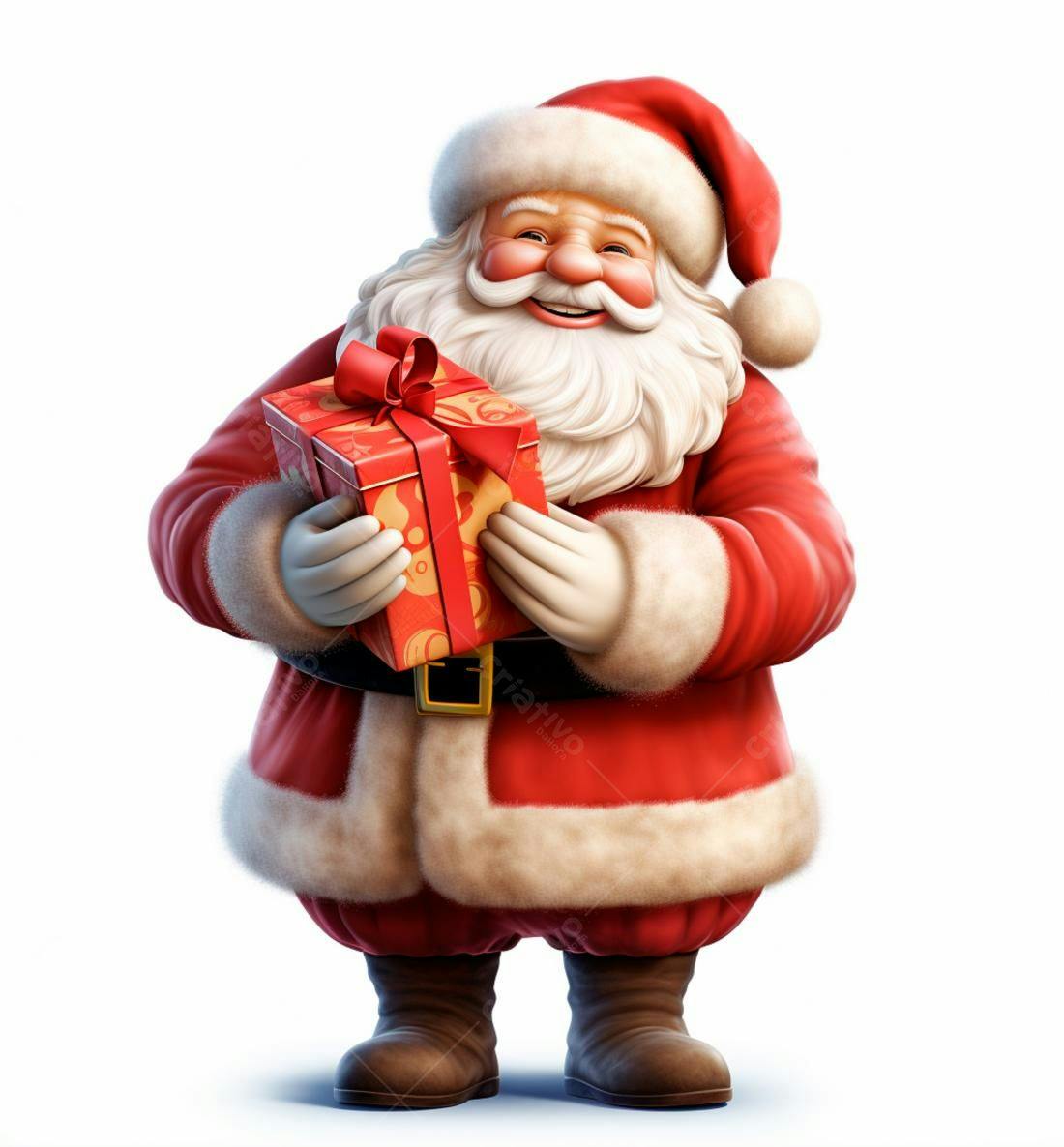 Papai Noel com presente de Natal