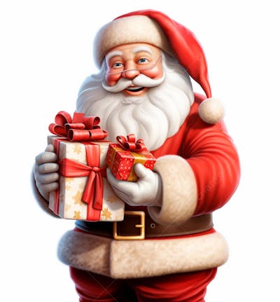 Papai Noel Segurando Presentes 102