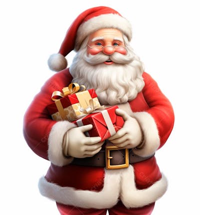 Papai Noel Segurando Presentes 103