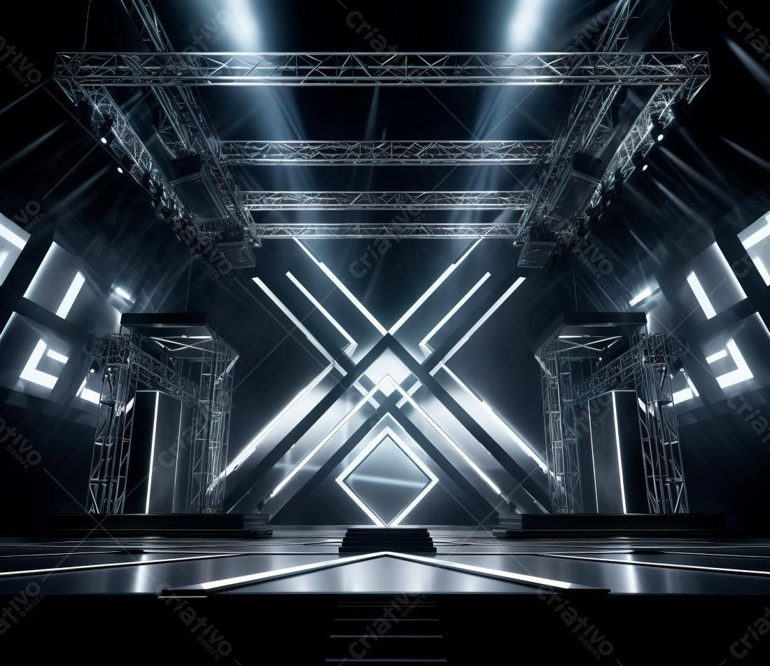 Palco futurista com iluminação moderna