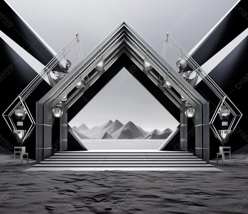 Fotografia de estrutura de ferro, estilo de palco de metal 26