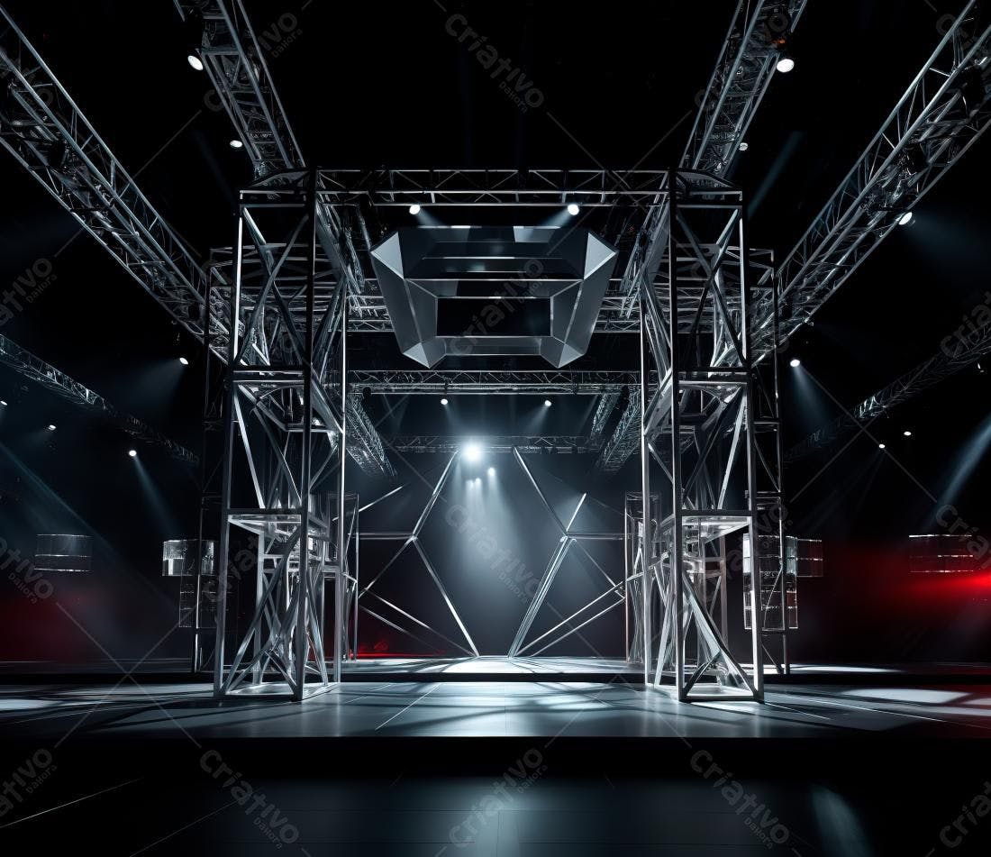 Palco metálico moderno para show