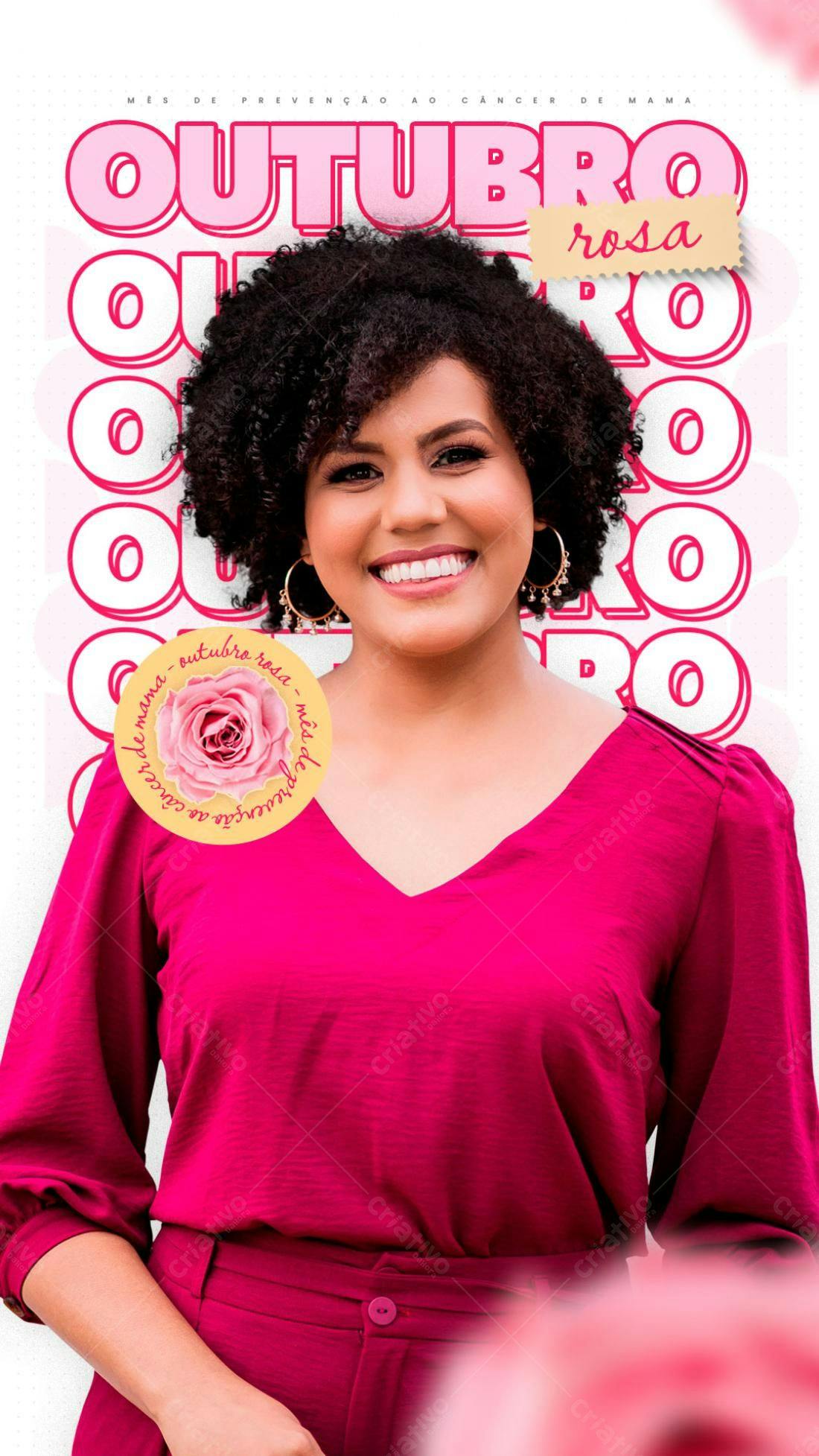 Flyer Outubro Rosa PSD Editável