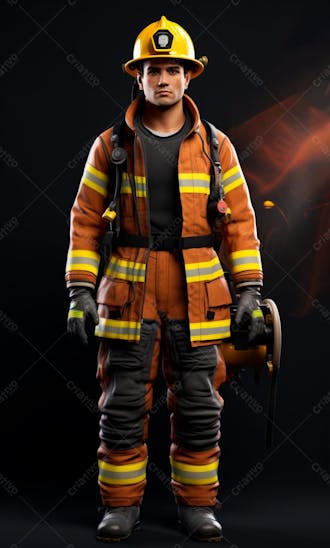 3d model of a firefighter character 62