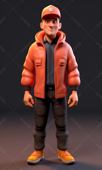 3d model of a firefighter character 83