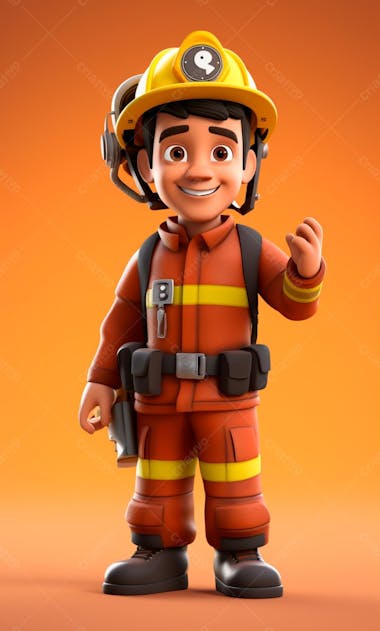 3d model of a firefighter character 91