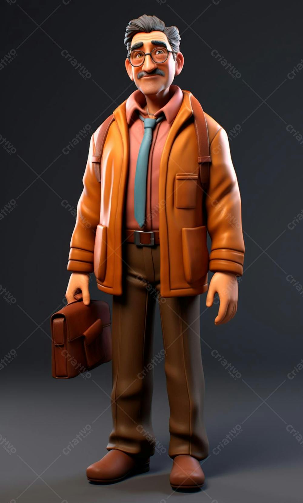 Modelo 3D De Um Personagem Engenheiro (98)