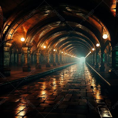Fundo De Tunel Realista Para Composição (195)
