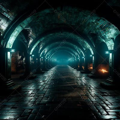Fundo De Tunel Realista Para Composição (196)