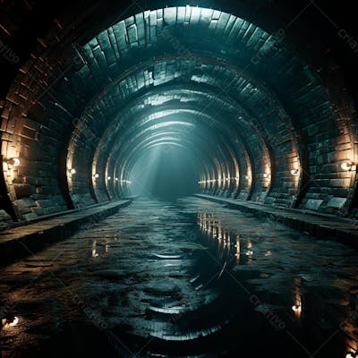 Fundo De Tunel Realista Para Composição (207)