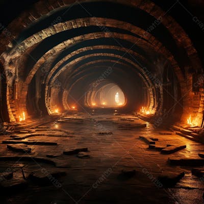 Fundo De Tunel Realista Para Composição (210)